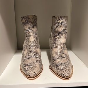 Fake Snake skin booties